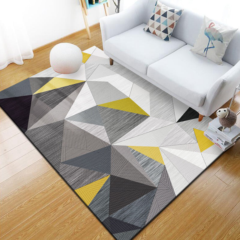 Multi-Color Living Room Rug Simple Geo Printed Carpet Cotton Blend Pet Friendly Machine Washable Rug Clearhalo 'Area Rug' 'Modern' 'Rugs' Rug' 2225726