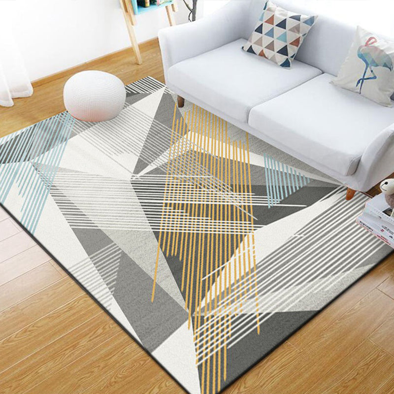 Multi-Color Living Room Rug Simple Geo Printed Carpet Cotton Blend Pet Friendly Machine Washable Rug Clearhalo 'Area Rug' 'Modern' 'Rugs' Rug' 2225727