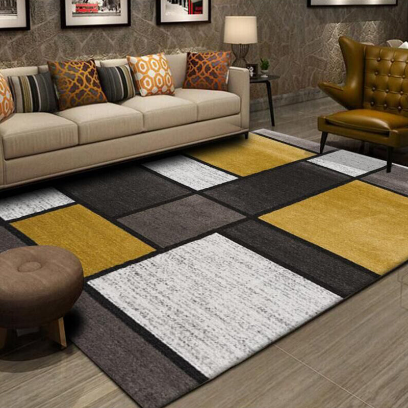 Multi-Color Living Room Rug Simple Geo Printed Carpet Cotton Blend Pet Friendly Machine Washable Rug Ginger Clearhalo 'Area Rug' 'Modern' 'Rugs' Rug' 2225735