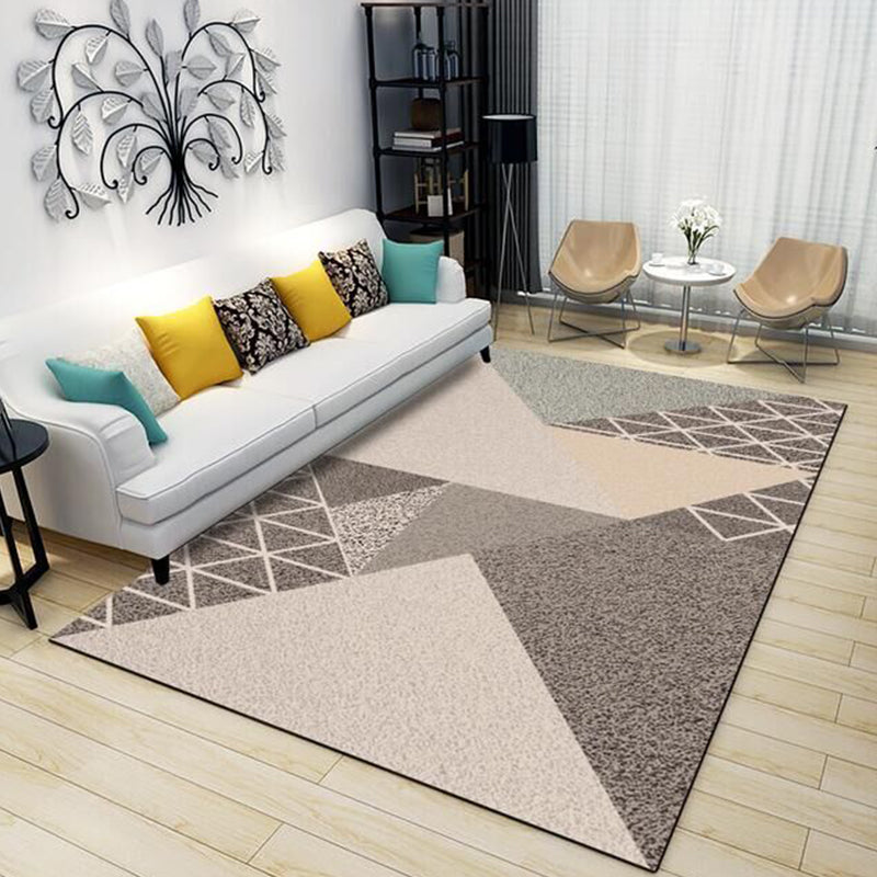 Multi-Color Living Room Rug Simple Geo Printed Carpet Cotton Blend Pet Friendly Machine Washable Rug Gray-Green Clearhalo 'Area Rug' 'Modern' 'Rugs' Rug' 2225745