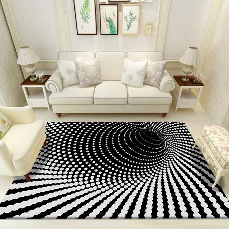 Black and White Checkers Indoor/ Outdoor Rug