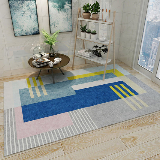 Multicolor Geometric Print Rug Synthetics Minimalist Area Carpet Easy Care Stain-Resistant Indoor Rug for Parlor Clearhalo 'Area Rug' 'Modern' 'Rugs' Rug' 2225776