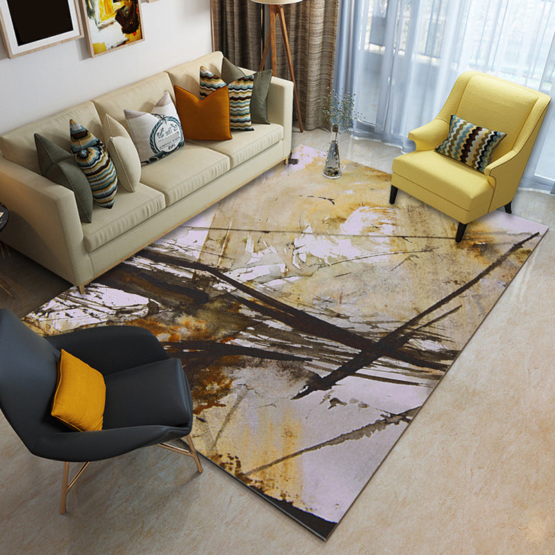 Nordic Abstract Print Rug Multicolor Polyster Area Rug Anti-Slip Backing Stain-Resistant Carpet for Living Room Clearhalo 'Area Rug' 'Modern' 'Rugs' Rug' 2225902