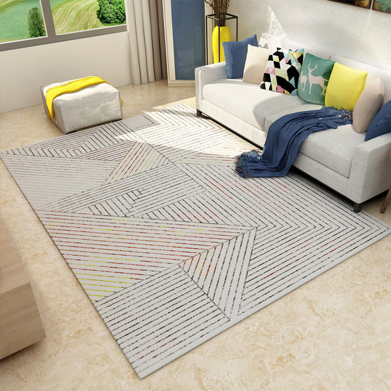 Nordic Abstract Print Rug Multicolor Polyster Area Rug Anti-Slip Backing Stain-Resistant Carpet for Living Room Clearhalo 'Area Rug' 'Modern' 'Rugs' Rug' 2225914