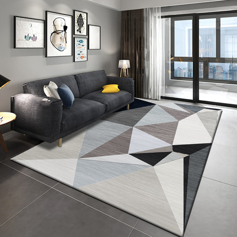 Simple Geo Print Rug Multi-Color Modern Indoor Rug Cotton Blend Non-Slip Backing Pet Friendly Carpet for Parlor Clearhalo 'Area Rug' 'Modern' 'Rugs' Rug' 2225924