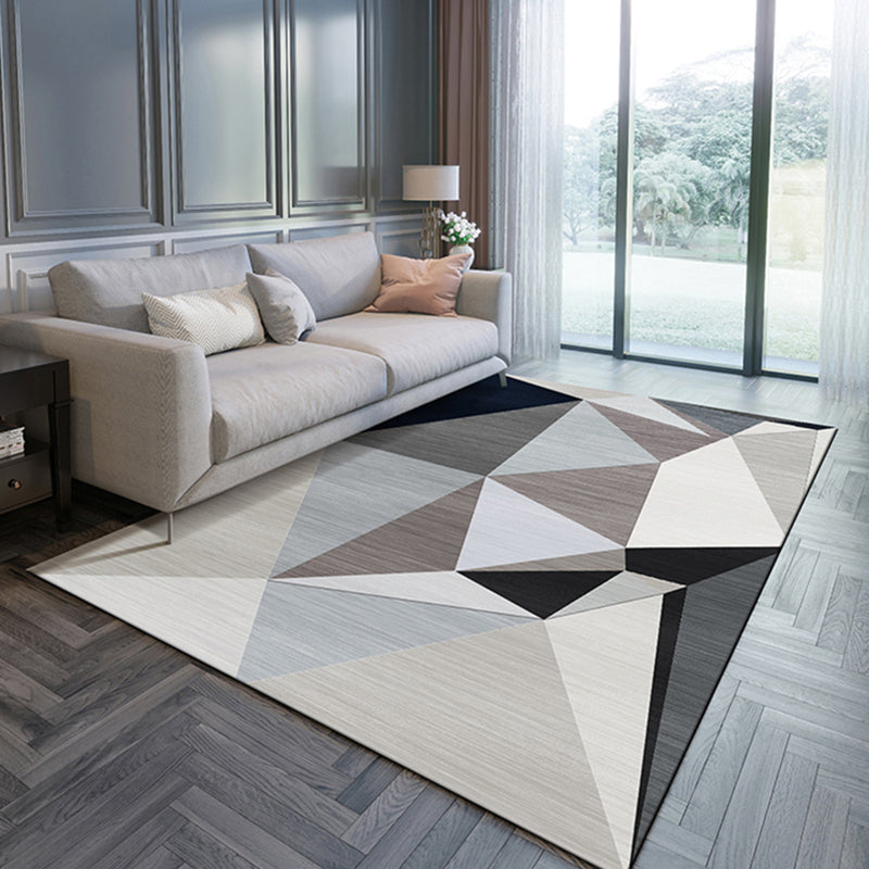 Simple Geo Print Rug Multi-Color Modern Indoor Rug Cotton Blend Non-Slip Backing Pet Friendly Carpet for Parlor Clearhalo 'Area Rug' 'Modern' 'Rugs' Rug' 2225929