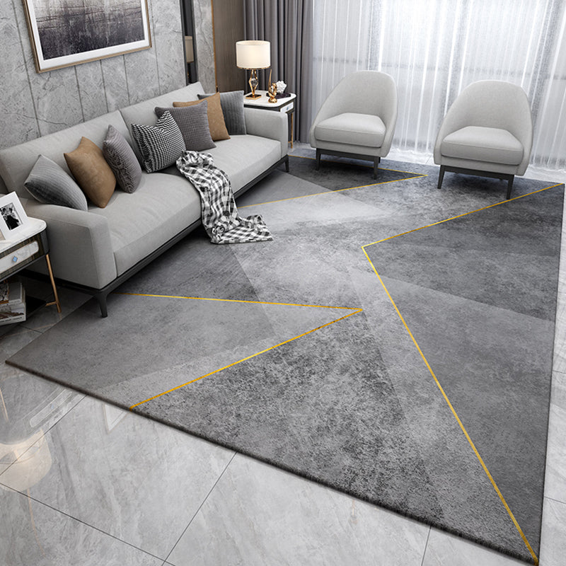 Simple Geo Print Rug Multi-Color Modern Indoor Rug Cotton Blend Non-Slip Backing Pet Friendly Carpet for Parlor Light Gray Clearhalo 'Area Rug' 'Modern' 'Rugs' Rug' 2225934