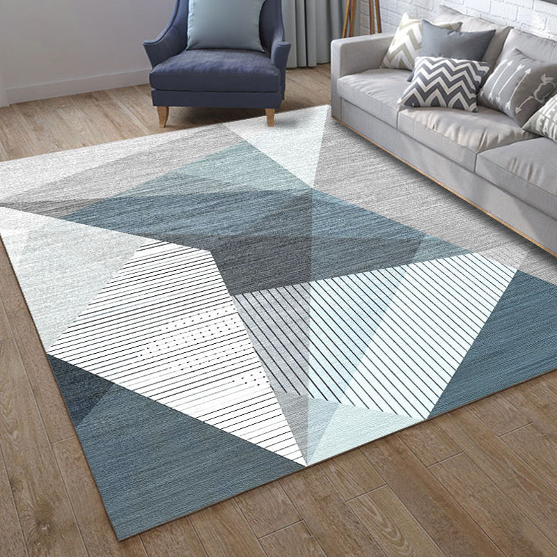 Classic Geo Print Rug Multi Colored Polyster Area Rug Anti-Slip Backing Pet Friendly Washable Carpet for Parlor Clearhalo 'Area Rug' 'Modern' 'Rugs' Rug' 2225936