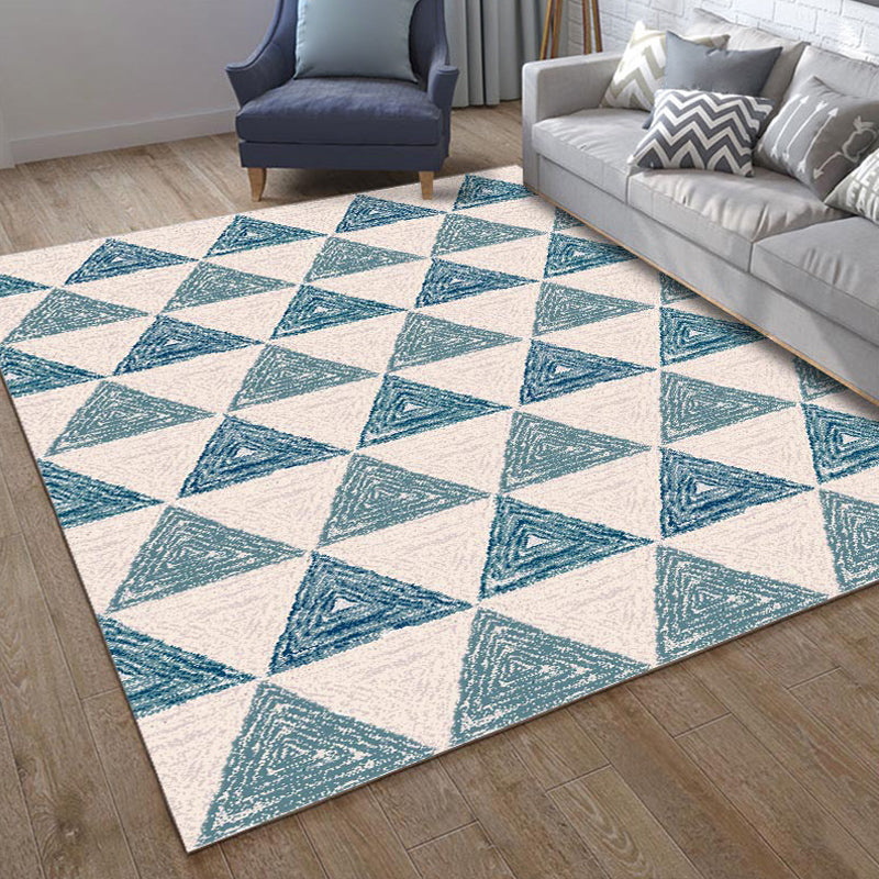 Classic Geo Print Rug Multi Colored Polyster Area Rug Anti-Slip Backing Pet Friendly Washable Carpet for Parlor Clearhalo 'Area Rug' 'Modern' 'Rugs' Rug' 2225938