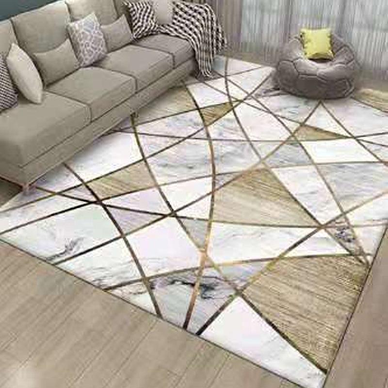 Classic Geo Print Rug Multi Colored Polyster Area Rug Anti-Slip Backing Pet Friendly Washable Carpet for Parlor Clearhalo 'Area Rug' 'Modern' 'Rugs' Rug' 2225949