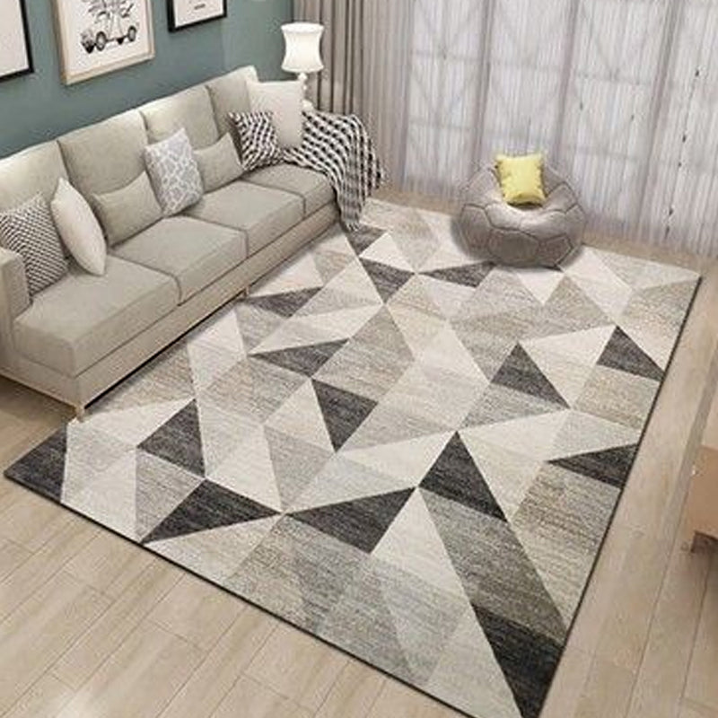 Classic Geo Print Rug Multi Colored Polyster Area Rug Anti-Slip Backing Pet Friendly Washable Carpet for Parlor Clearhalo 'Area Rug' 'Modern' 'Rugs' Rug' 2225960