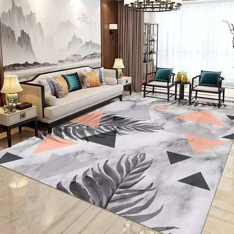 Classic Geo Print Rug Multi Colored Polyster Area Rug Anti-Slip Backing Pet Friendly Washable Carpet for Parlor Clearhalo 'Area Rug' 'Modern' 'Rugs' Rug' 2225966