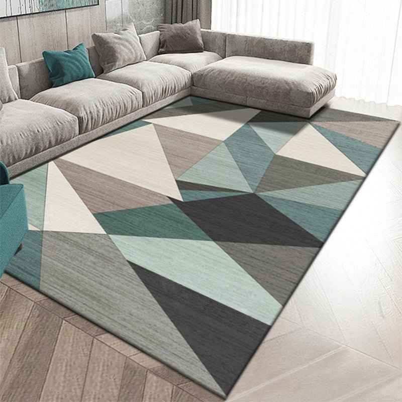 Multi Color Trendy Rug Cotton Blend Geometric Indoor Rug Non-Slip Back Easy Care Area Carpet for Bedroom Clearhalo 'Area Rug' 'Modern' 'Rugs' Rug' 2225973