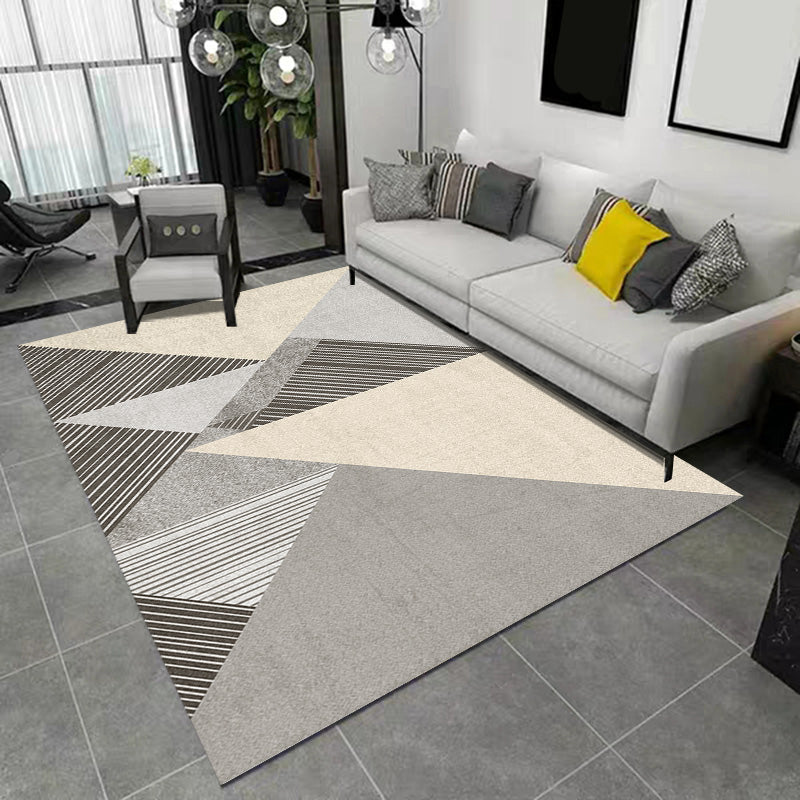 Casual Western Rug Multicolor Geo Printed Area Carpet Non-Slip Backing Machine Washable Rug for Living Room Grey Clearhalo 'Area Rug' 'Modern' 'Rugs' Rug' 2225995