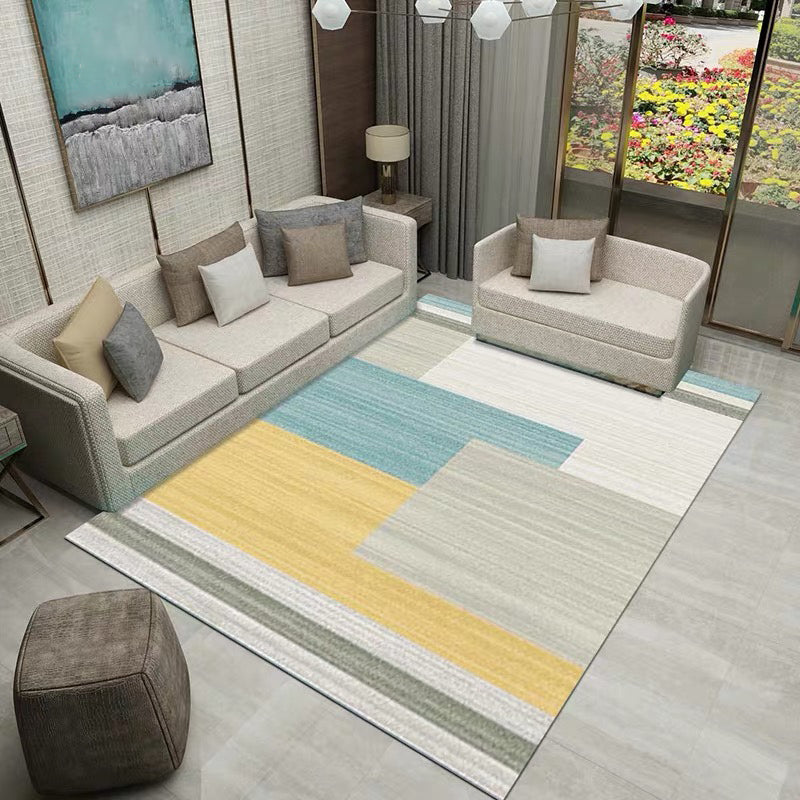 Casual Western Rug Multicolor Geo Printed Area Carpet Non-Slip Backing Machine Washable Rug for Living Room Yellow Clearhalo 'Area Rug' 'Modern' 'Rugs' Rug' 2225999