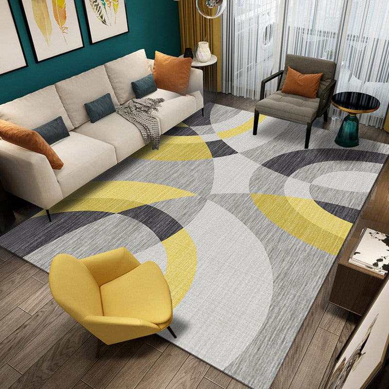 Casual Western Rug Multicolor Geo Printed Area Carpet Non-Slip Backing Machine Washable Rug for Living Room Gray-Yellow Clearhalo 'Area Rug' 'Modern' 'Rugs' Rug' 2226001