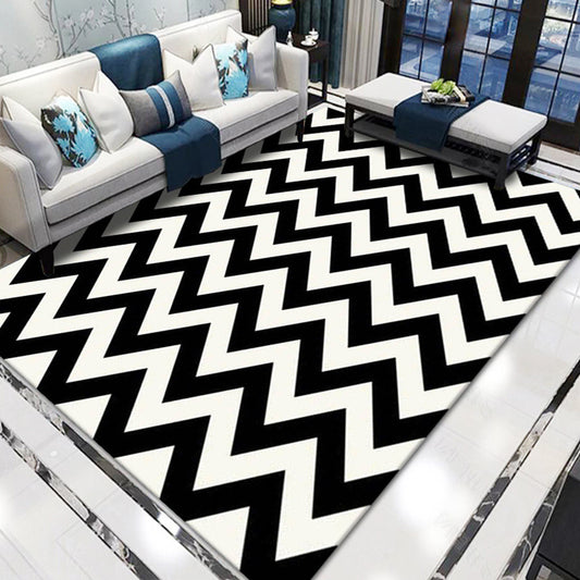 Contemporary Living Room Rug Multicolor Geo Printed Area Rug Polyster Pet Friendly Easy Care Carpet Clearhalo 'Area Rug' 'Modern' 'Rugs' Rug' 2226170