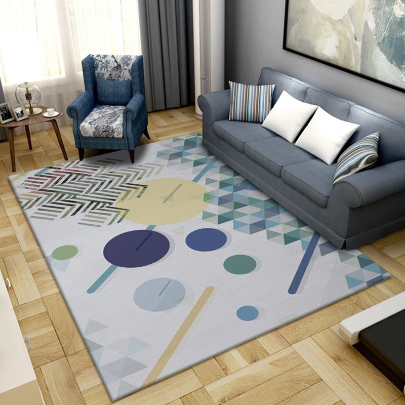 Scandinavian Abstract Pattern Rug Multi Color Polyster Area Carpet Anti-Slip Backing Easy Care Rug for Parlor Clearhalo 'Area Rug' 'Modern' 'Rugs' Rug' 2226397