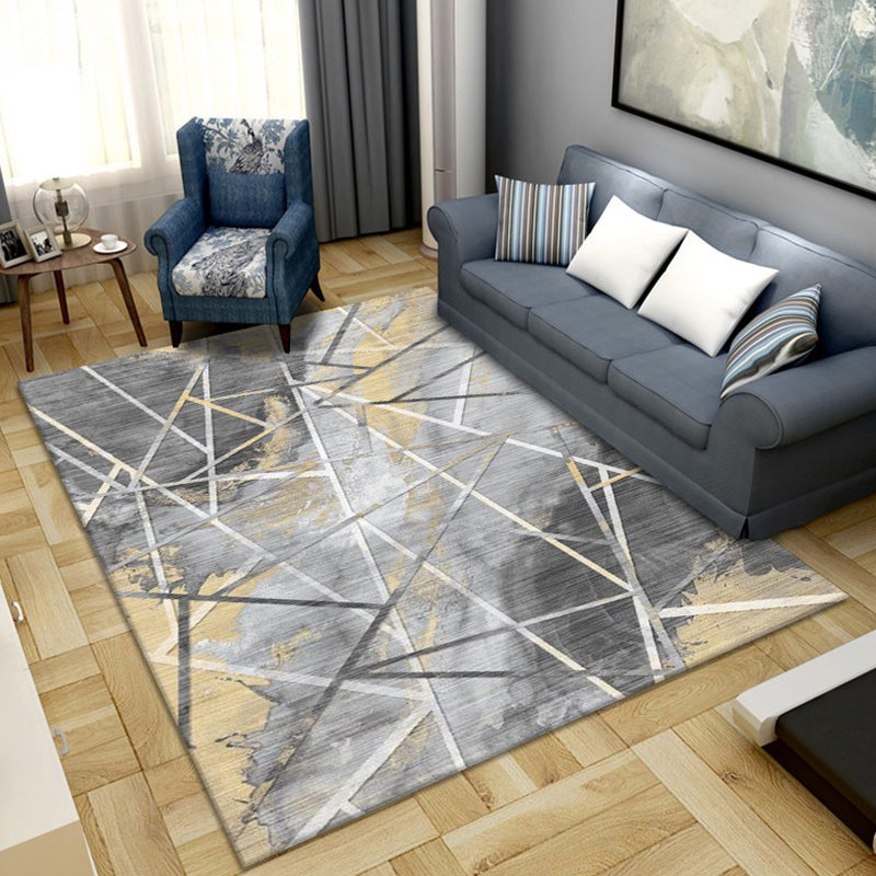 Scandinavian Abstract Pattern Rug Multi Color Polyster Area Carpet Anti-Slip Backing Easy Care Rug for Parlor Clearhalo 'Area Rug' 'Modern' 'Rugs' Rug' 2226401