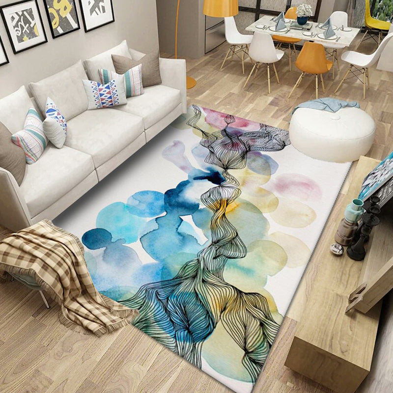 Scandinavian Abstract Pattern Rug Multi Color Polyster Area Carpet Anti-Slip Backing Easy Care Rug for Parlor Clearhalo 'Area Rug' 'Modern' 'Rugs' Rug' 2226402