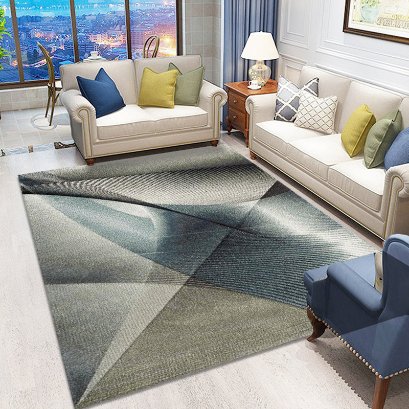 Scandinavian Abstract Pattern Rug Multi Color Polyster Area Carpet Anti-Slip Backing Easy Care Rug for Parlor Gray-Blue Clearhalo 'Area Rug' 'Modern' 'Rugs' Rug' 2226404