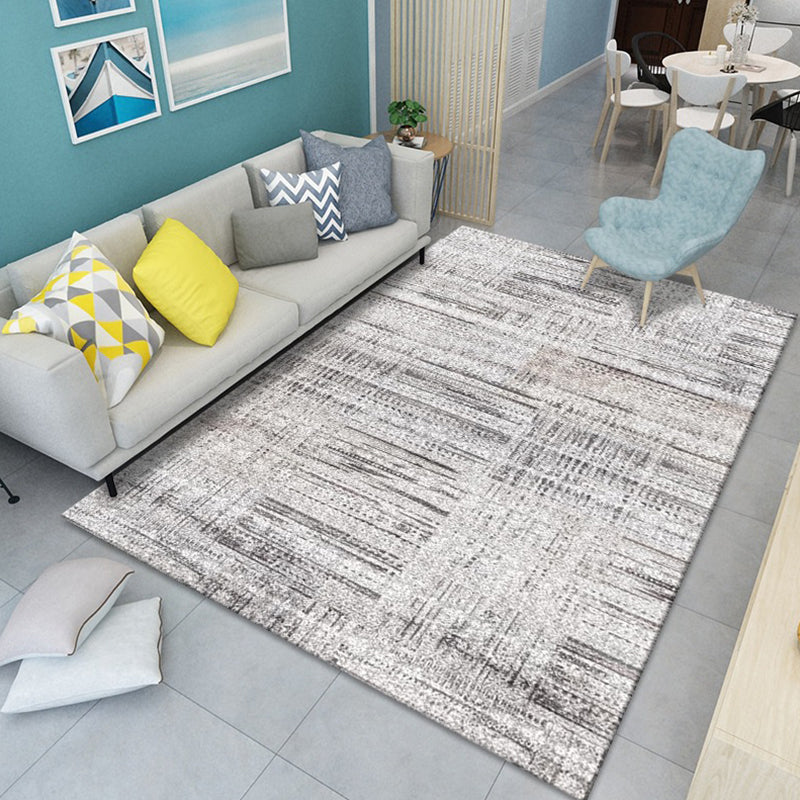 Scandinavian Abstract Pattern Rug Multi Color Polyster Area Carpet Anti-Slip Backing Easy Care Rug for Parlor Light Gray Clearhalo 'Area Rug' 'Modern' 'Rugs' Rug' 2226410