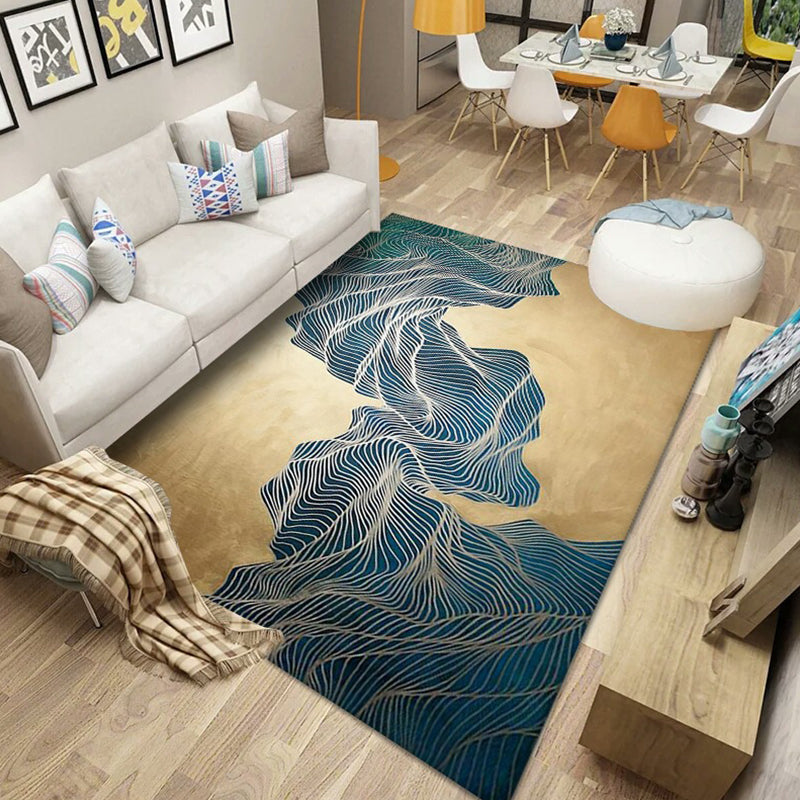 Scandinavian Abstract Pattern Rug Multi Color Polyster Area Carpet Anti-Slip Backing Easy Care Rug for Parlor Clearhalo 'Area Rug' 'Modern' 'Rugs' Rug' 2226416