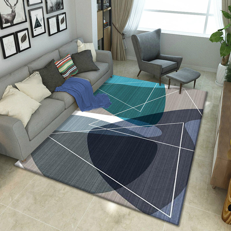 Multi Colored Bedroom Rug Luxury Geo Printed Area Rug Polypropylene Non-Slip Washable Carpet Clearhalo 'Area Rug' 'Modern' 'Rugs' Rug' 2226422