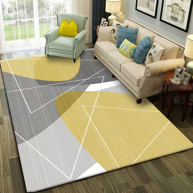 Modern Geo Pattern Rug Multi Colored Cotton Blend Area Carpet Non-Slip Pet Friendly Indoor Rug for Parlor Clearhalo 'Area Rug' 'Modern' 'Rugs' Rug' 2226454