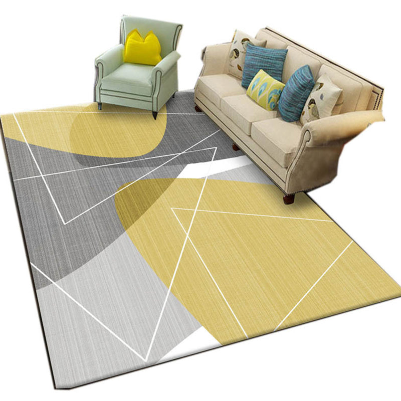 Modern Geo Pattern Rug Multi Colored Cotton Blend Area Carpet Non-Slip Pet Friendly Indoor Rug for Parlor Clearhalo 'Area Rug' 'Modern' 'Rugs' Rug' 2226455