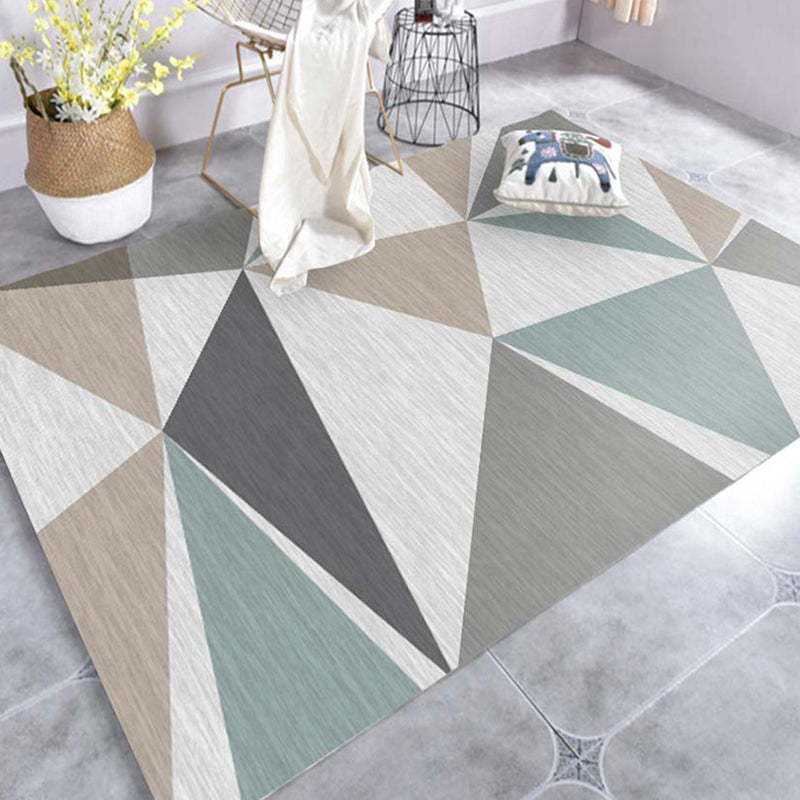 Modern Geo Pattern Rug Multi Colored Cotton Blend Area Carpet Non-Slip Pet Friendly Indoor Rug for Parlor Light Coffee Clearhalo 'Area Rug' 'Modern' 'Rugs' Rug' 2226458