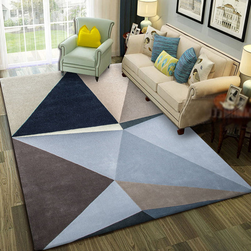 Modern Geo Pattern Rug Multi Colored Cotton Blend Area Carpet Non-Slip Pet Friendly Indoor Rug for Parlor Clearhalo 'Area Rug' 'Modern' 'Rugs' Rug' 2226470