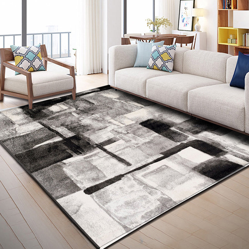 Modern Geo Pattern Rug Multi Colored Cotton Blend Area Carpet Non-Slip Pet Friendly Indoor Rug for Parlor Clearhalo 'Area Rug' 'Modern' 'Rugs' Rug' 2226473