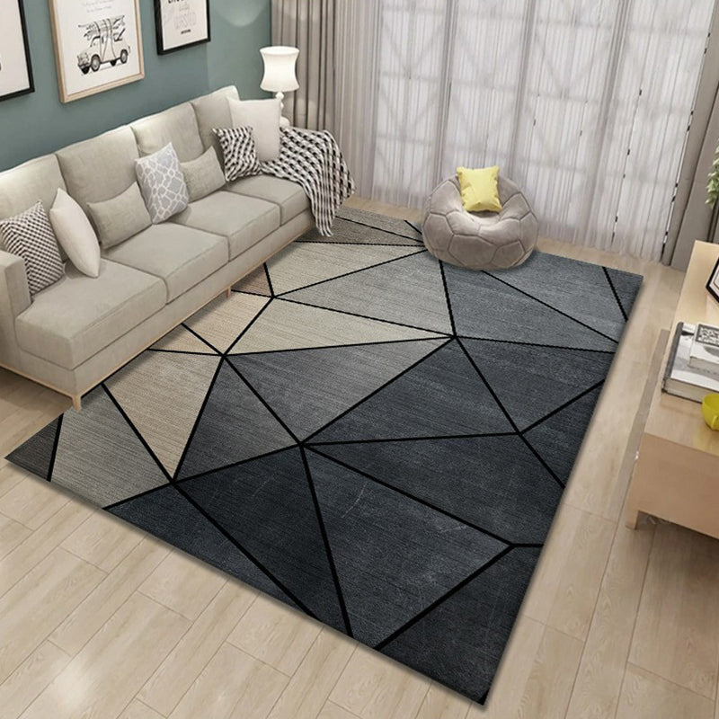 Modern Geo Pattern Rug Multi Colored Cotton Blend Area Carpet Non-Slip Pet Friendly Indoor Rug for Parlor Clearhalo 'Area Rug' 'Modern' 'Rugs' Rug' 2226489