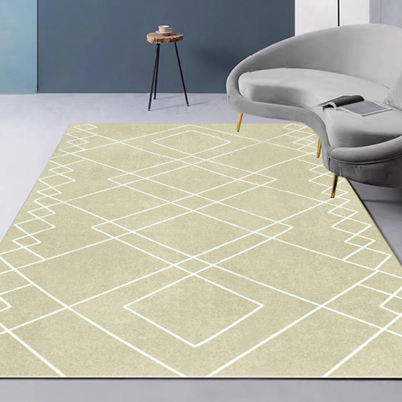 Simple Living Room Rug Multi Colored Geometric Printed Carpet Cotton Blend Non-Slip Easy Care Rug Yellow Clearhalo 'Area Rug' 'Modern' 'Rugs' Rug' 2226508