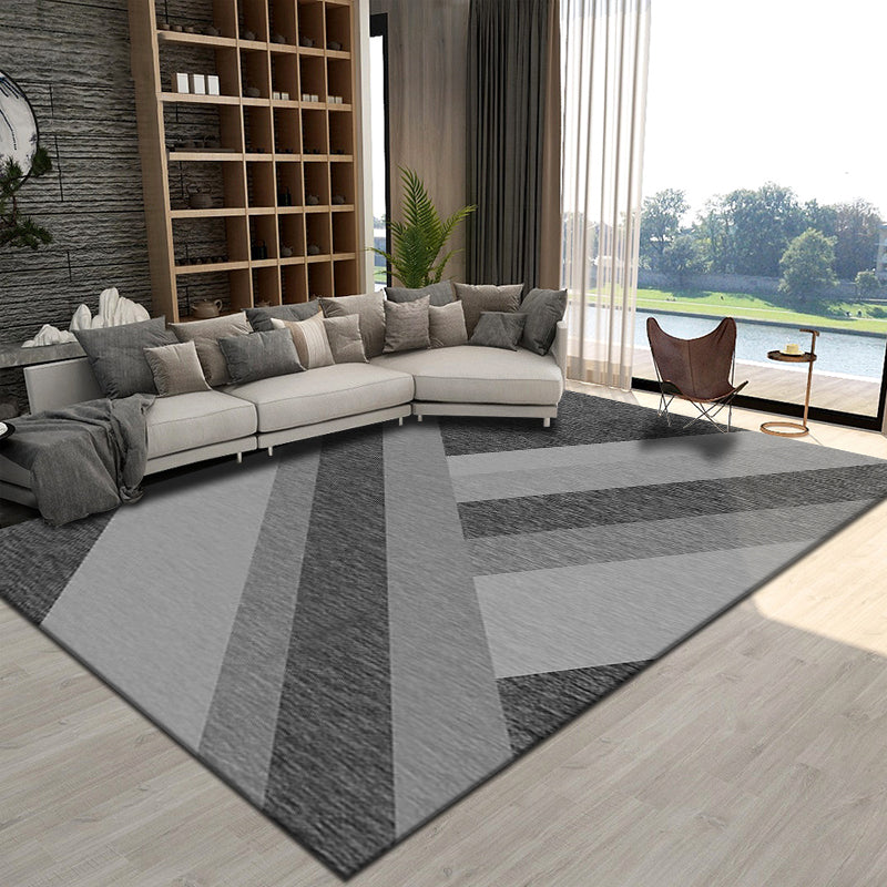 Novelty Parlor Rug Multi Color Geometric Patterned Indoor Rug Cotton Blend Non-Slip Pet Friendly Carpet Silver Gray Clearhalo 'Area Rug' 'Modern' 'Rugs' Rug' 2226521