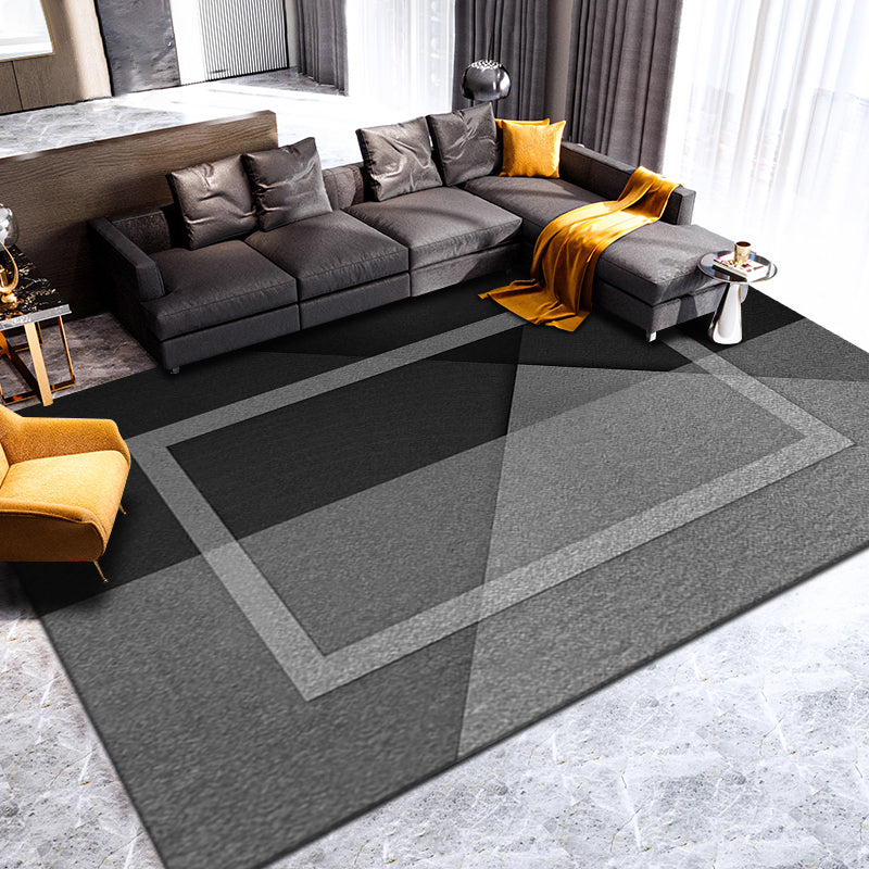 Novelty Parlor Rug Multi Color Geometric Patterned Indoor Rug Cotton Blend Non-Slip Pet Friendly Carpet Grey Clearhalo 'Area Rug' 'Modern' 'Rugs' Rug' 2226526