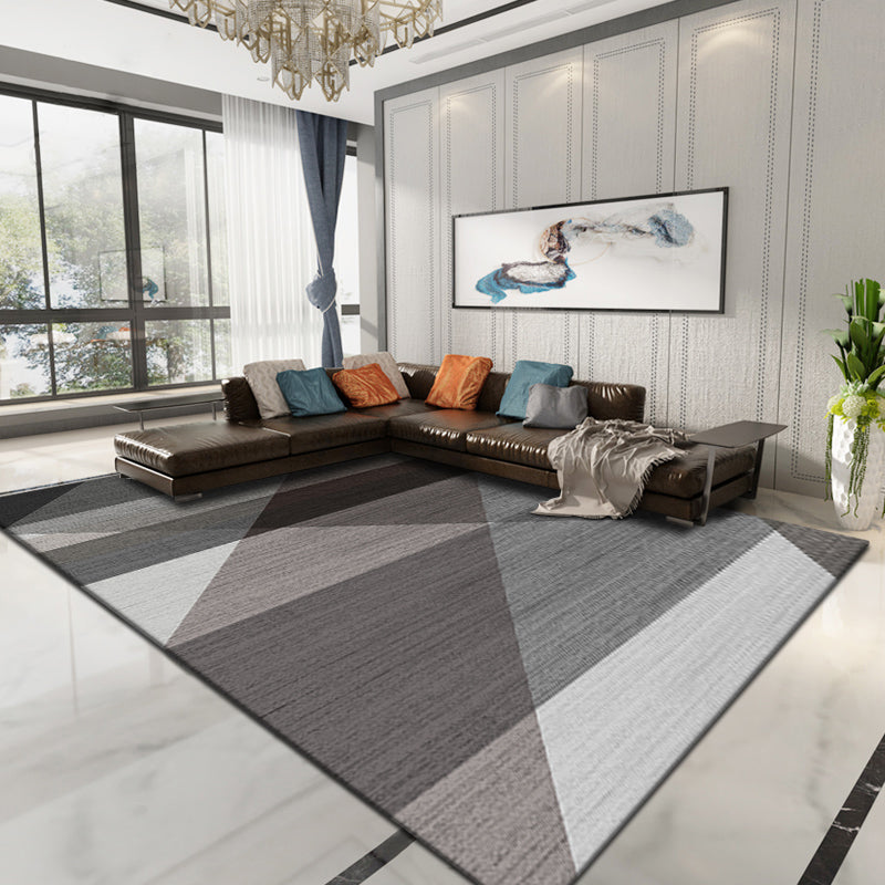 Novelty Parlor Rug Multi Color Geometric Patterned Indoor Rug Cotton Blend Non-Slip Pet Friendly Carpet Brown Clearhalo 'Area Rug' 'Modern' 'Rugs' Rug' 2226530