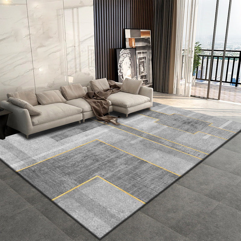 Novelty Parlor Rug Multi Color Geometric Patterned Indoor Rug Cotton Blend Non-Slip Pet Friendly Carpet Light Gray Clearhalo 'Area Rug' 'Modern' 'Rugs' Rug' 2226532