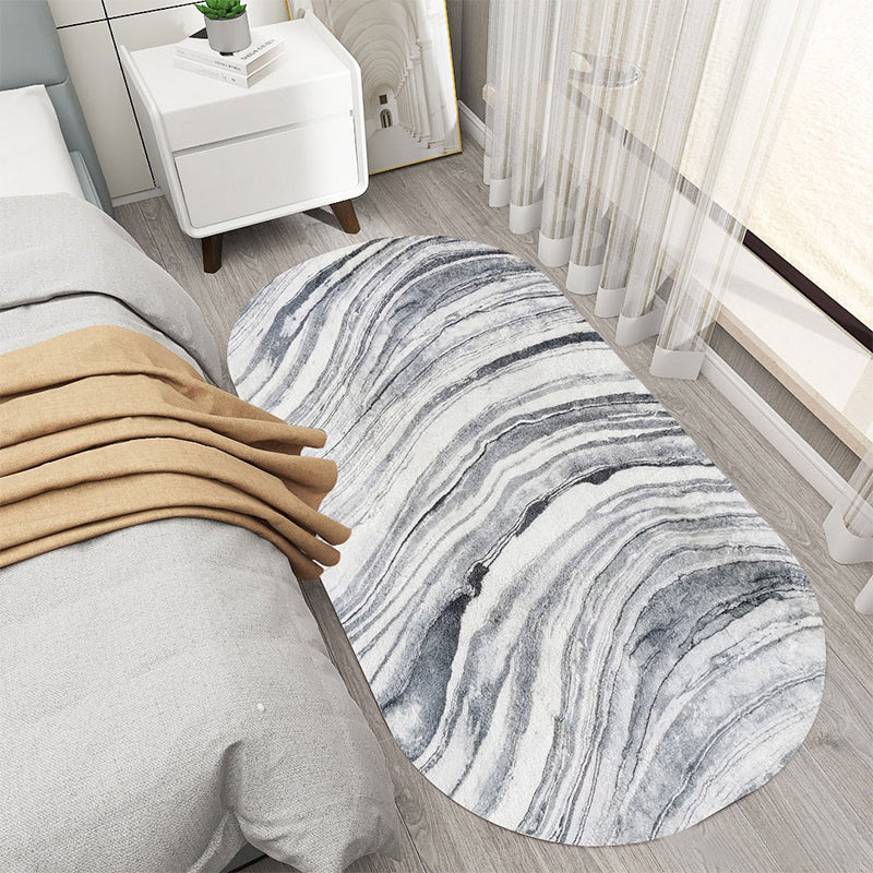 Contemporary Abstract Print Rug Multi-Colored Acrylic Area Rug Pet Friendly Easy Care Washable Carpet for Bedroom Grey Clearhalo 'Area Rug' 'Modern' 'Rugs' Rug' 2226537