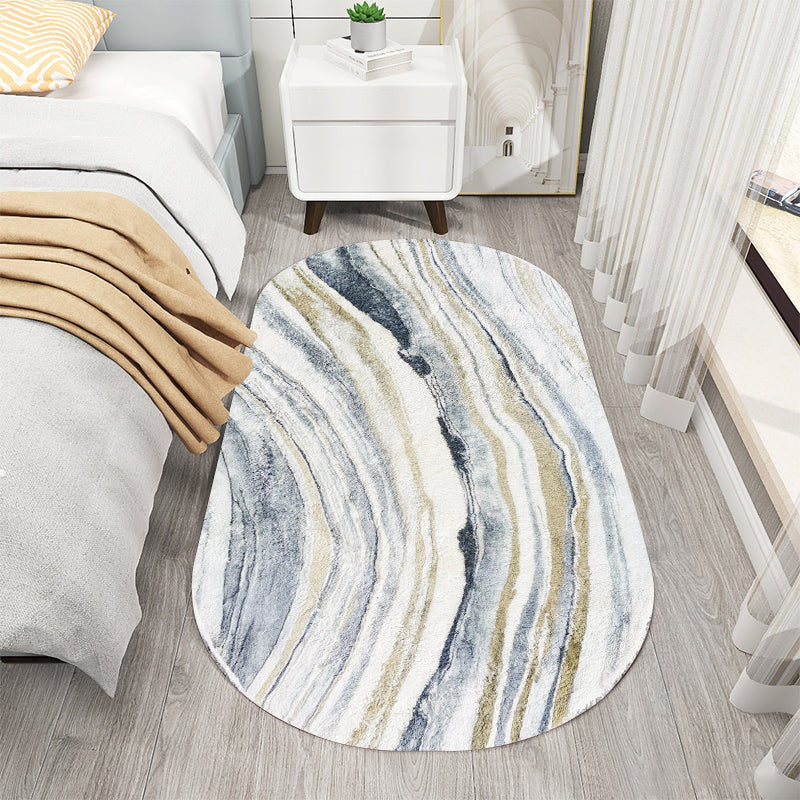 Contemporary Abstract Print Rug Multi-Colored Acrylic Area Rug Pet Friendly Easy Care Washable Carpet for Bedroom Light Gray-Yellow Clearhalo 'Area Rug' 'Modern' 'Rugs' Rug' 2226544