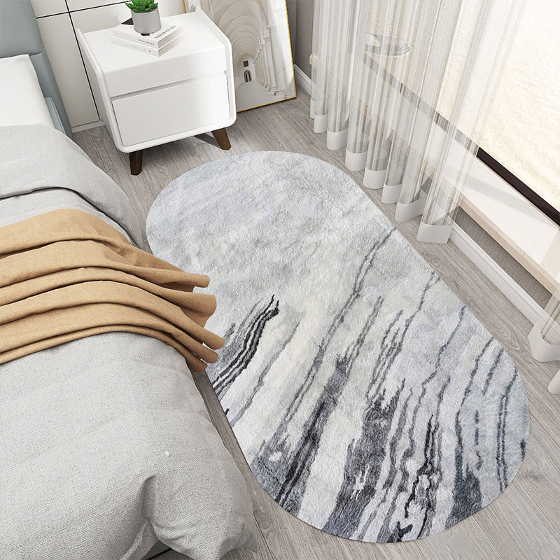 Contemporary Abstract Print Rug Multi-Colored Acrylic Area Rug Pet Friendly Easy Care Washable Carpet for Bedroom Gray-White Clearhalo 'Area Rug' 'Modern' 'Rugs' Rug' 2226546