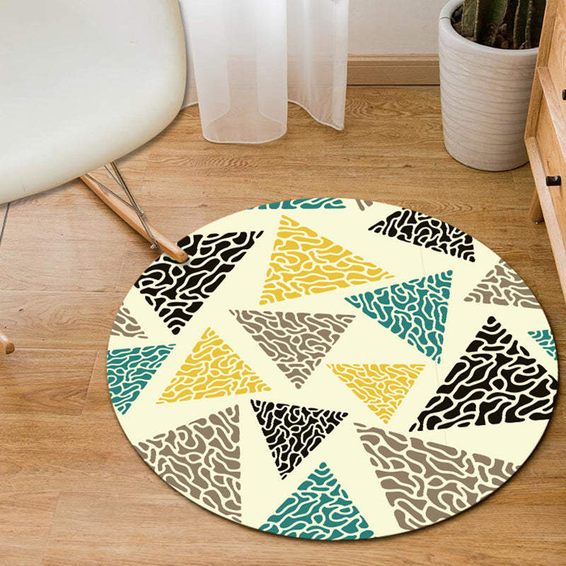 Modern Home Decor Rug Multi-Color Geometric Area Carpet Polypropylene Easy Care Machine Washable Rug Beige Clearhalo 'Area Rug' 'Modern' 'Rugs' Rug' 2226555