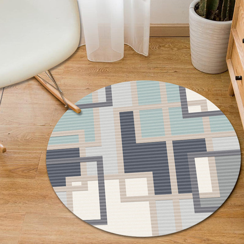 Modern Home Decor Rug Multi-Color Geometric Area Carpet Polypropylene Easy Care Machine Washable Rug Clearhalo 'Area Rug' 'Modern' 'Rugs' Rug' 2226573