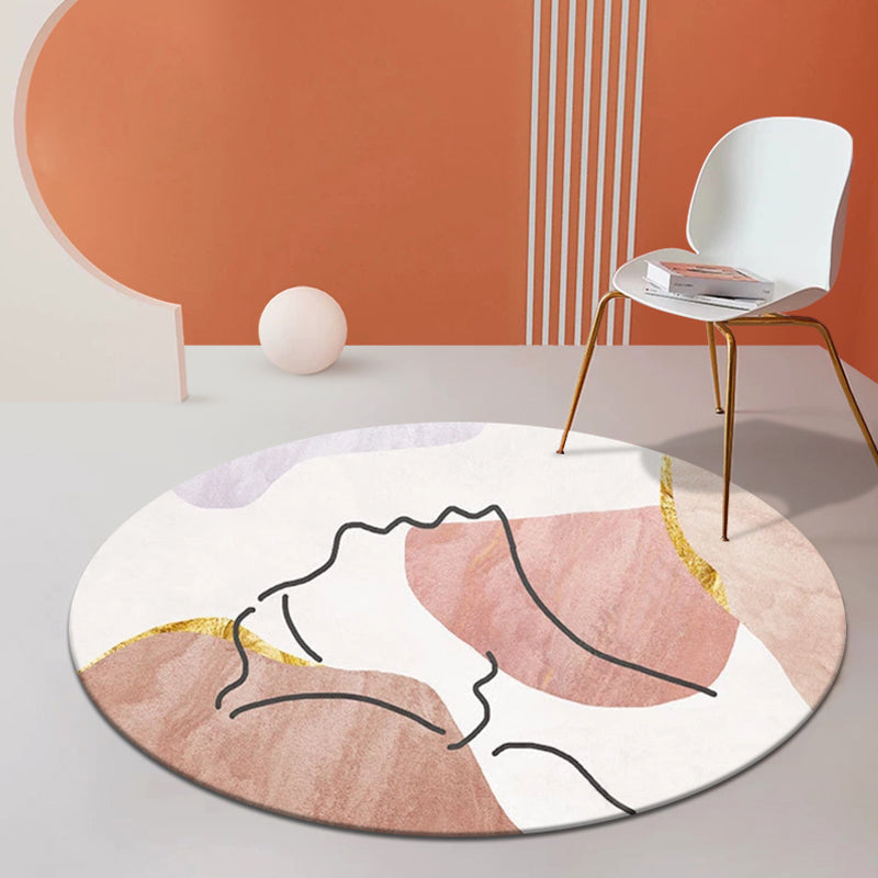 Multi-Color Home Rug Modern Color Block Carpet Synthetics Non-Slip Backing Washable Rug White Clearhalo 'Area Rug' 'Modern' 'Rugs' Rug' 2226615