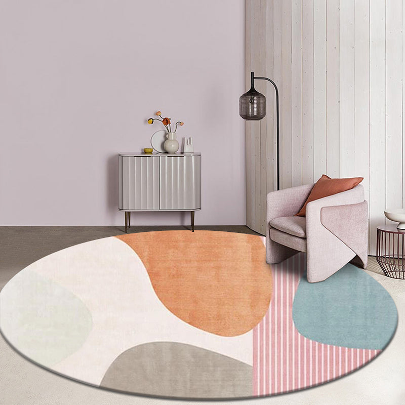 Multi-Color Home Rug Modern Color Block Carpet Synthetics Non-Slip Backing Washable Rug Yellow-Red Clearhalo 'Area Rug' 'Modern' 'Rugs' Rug' 2226623