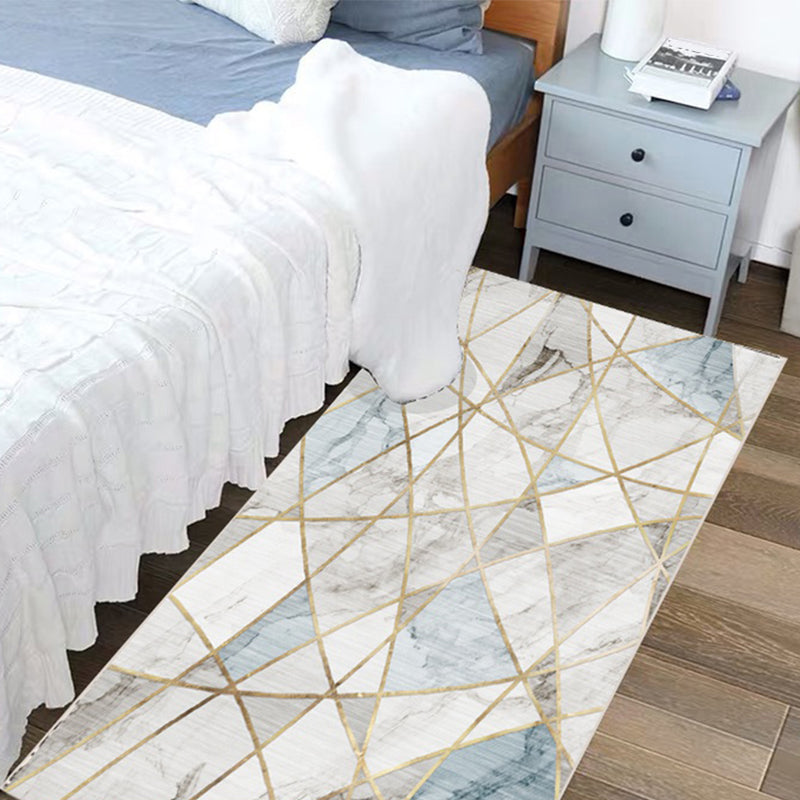 Comfort Bedroom Rug Multi Colored Geometric Printed Area Carpet Polyster Anti-Slip Backing Pet Friendly Rug Clearhalo 'Area Rug' 'Modern' 'Rugs' Rug' 2226646