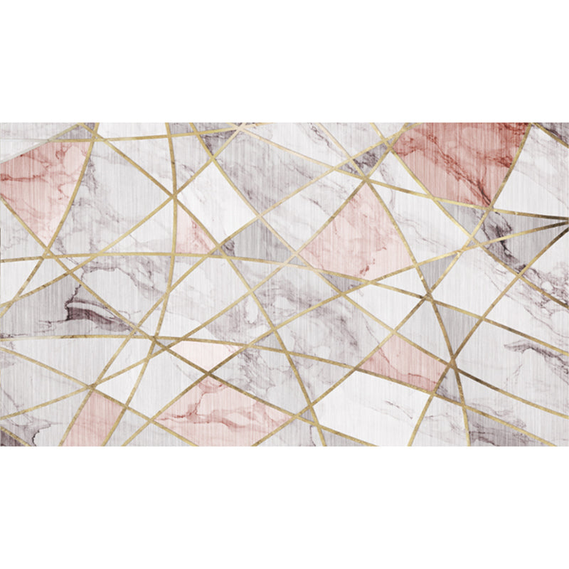 Comfort Bedroom Rug Multi Colored Geometric Printed Area Carpet Polyster Anti-Slip Backing Pet Friendly Rug Pink Clearhalo 'Area Rug' 'Modern' 'Rugs' Rug' 2226647