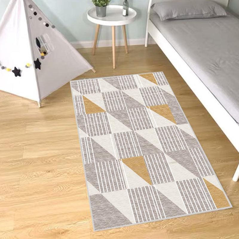 Comfort Bedroom Rug Multi Colored Geometric Printed Area Carpet Polyster Anti-Slip Backing Pet Friendly Rug Clearhalo 'Area Rug' 'Modern' 'Rugs' Rug' 2226651