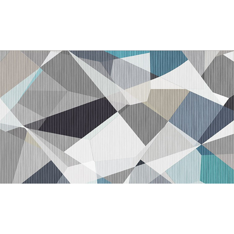 Comfort Bedroom Rug Multi Colored Geometric Printed Area Carpet Polyster Anti-Slip Backing Pet Friendly Rug Gray-Blue Clearhalo 'Area Rug' 'Modern' 'Rugs' Rug' 2226656